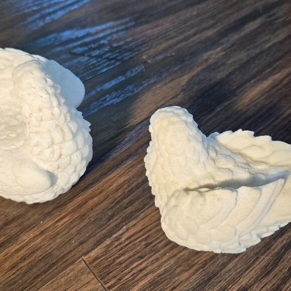 Vintage A.SANTINI (60s/70s) Set of Two Alabaster White Doves - Picture 4 of 6